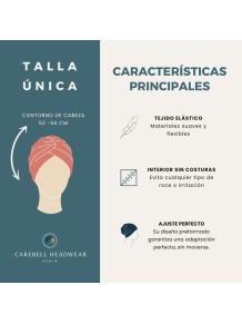 Turbante Smooth Gala Malva · Carebell Headwear