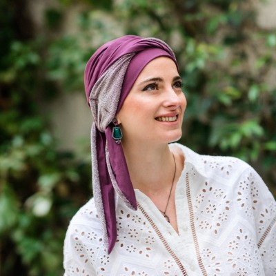 Turbante Smooth Gala Malva · Carebell Headwear 2