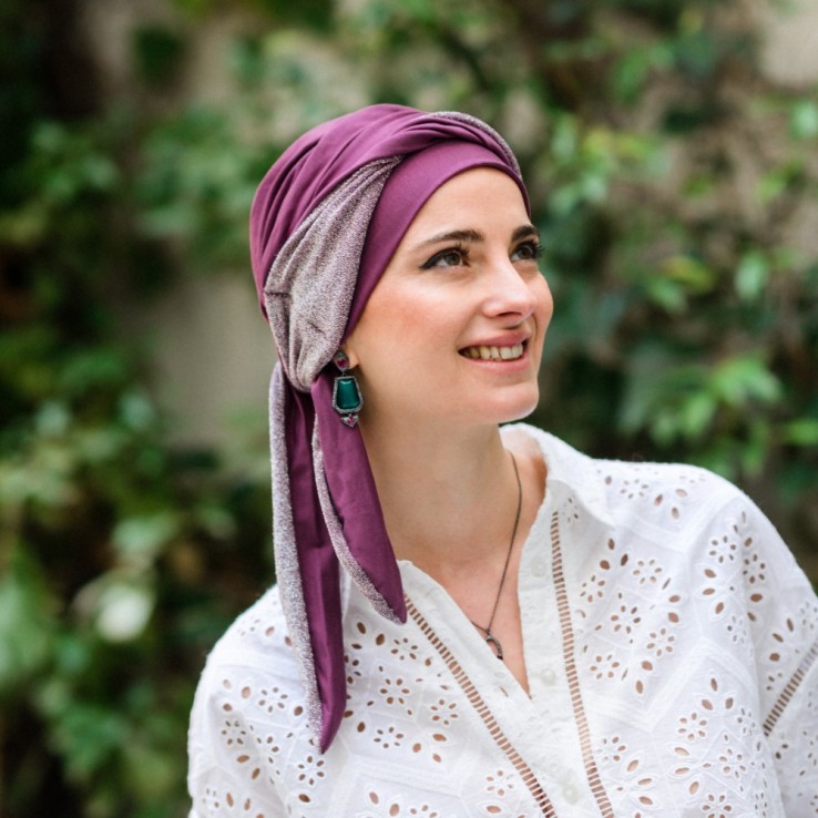 Turbante Smooth Gala Malva · Carebell Headwear