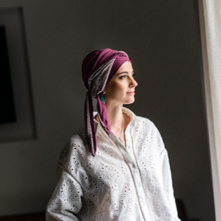 Turbante Smooth Gala Malva · Carebell Headwear