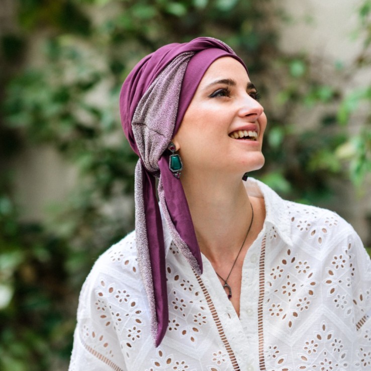 Turbante Smooth Gala Malva · Carebell Headwear