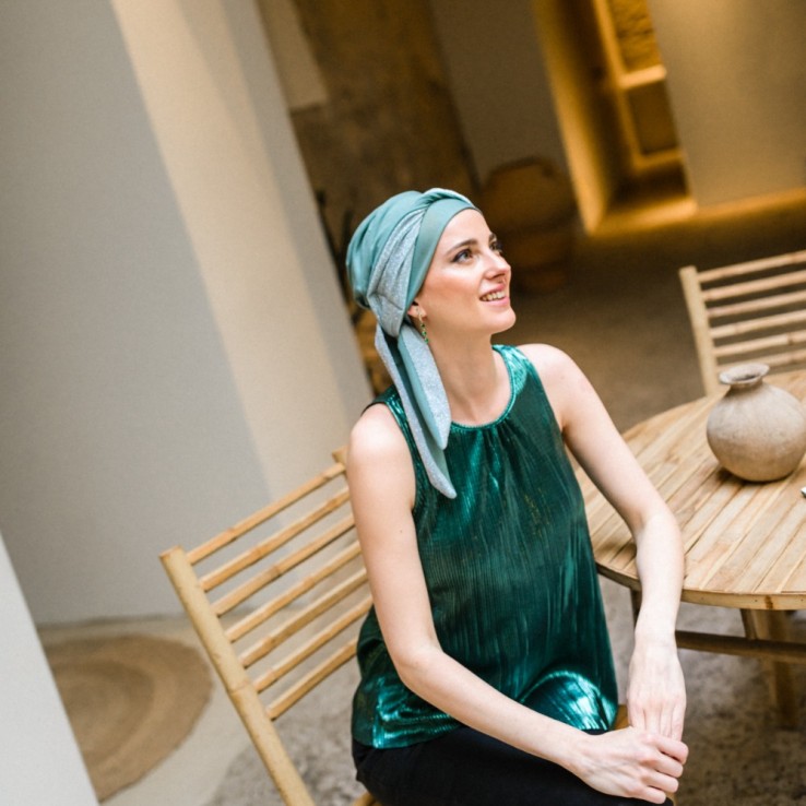 Turbante Smooth Gala Mint · Carebell Headwear