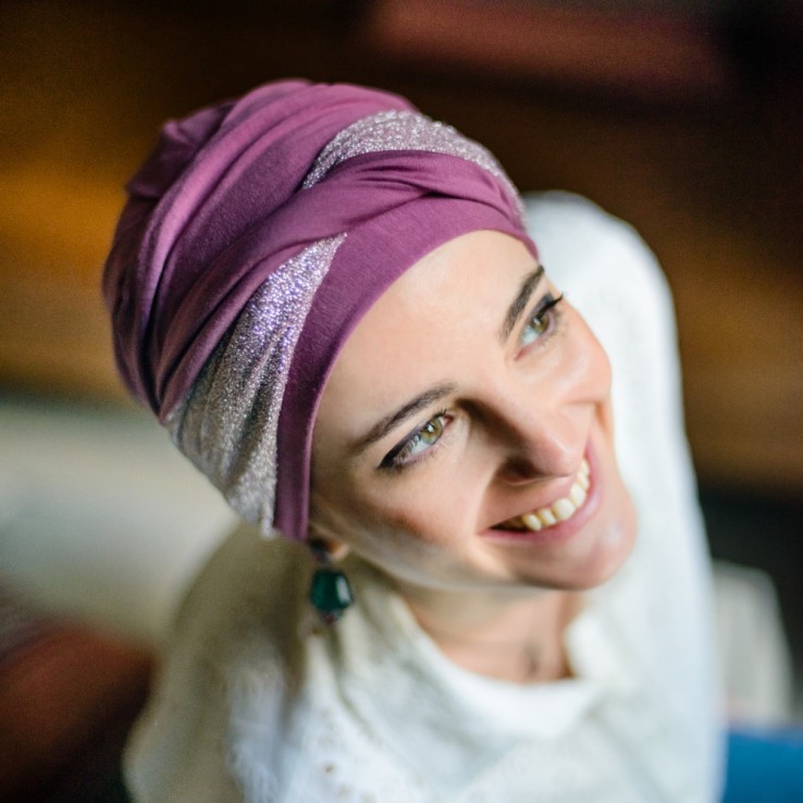 Turbante Confort Gala Malva · Carebell Headwear