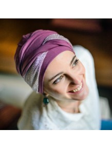 Turbante Confort Gala Malva · Carebell Headwear
