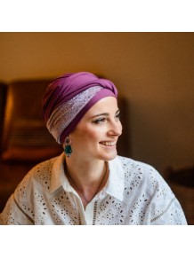 Turbante Confort Gala Malva · Carebell Headwear