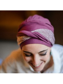 Turbante Confort Gala Malva · Carebell Headwear