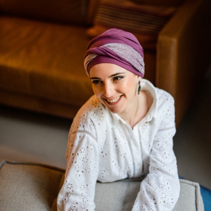 Turbante Confort Gala Malva · Carebell Headwear