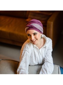 Turbante Confort Gala Malva · Carebell Headwear