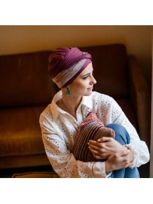 Turbante Confort Gala Malva · Carebell Headwear