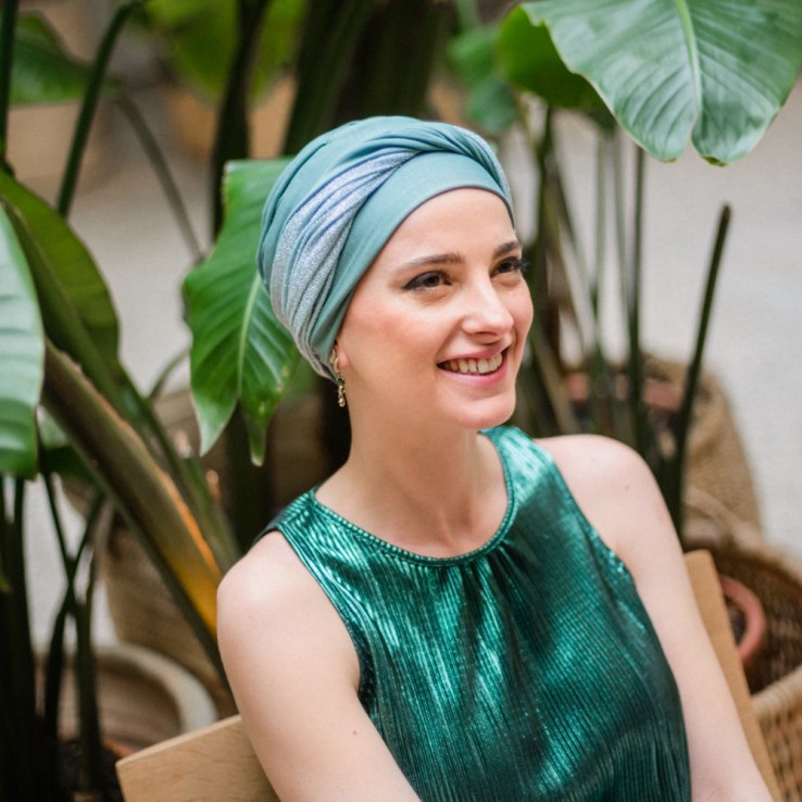 Turbante Confort Gala Mint · Carebell Headwear
