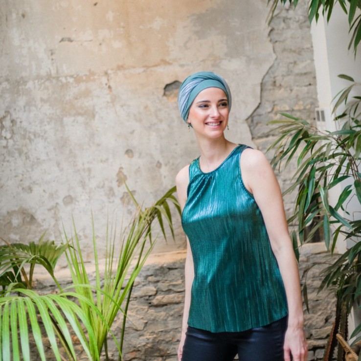 Turbante Confort Gala Mint · Carebell Headwear