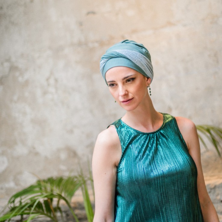 Turbante Confort Gala Mint · Carebell Headwear