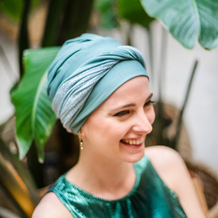 Turbante Confort Gala Mint · Carebell Headwear