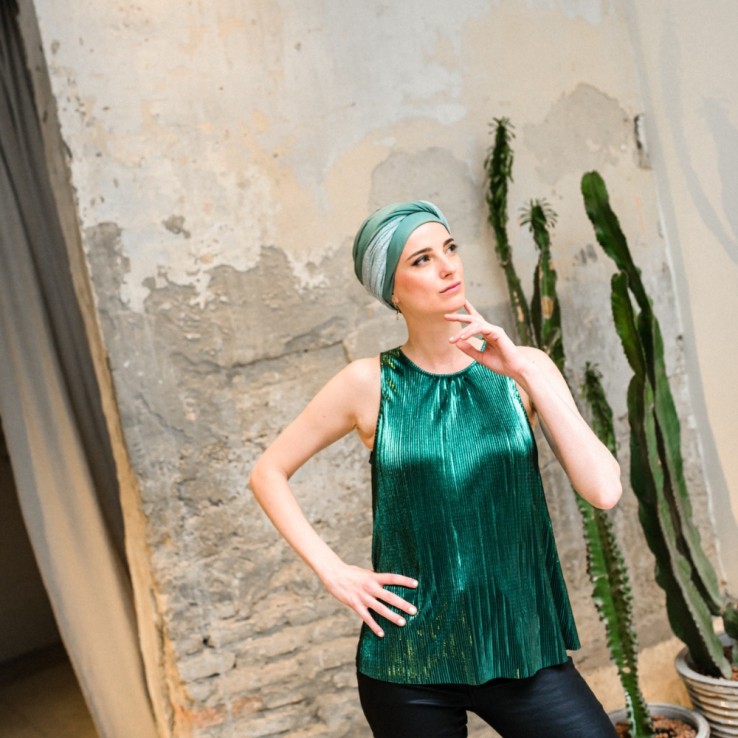 Turbante Confort Gala Mint · Carebell Headwear