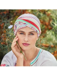 Turbante Oncológico Shakti Zig Zag Vibes · Christine Headwear