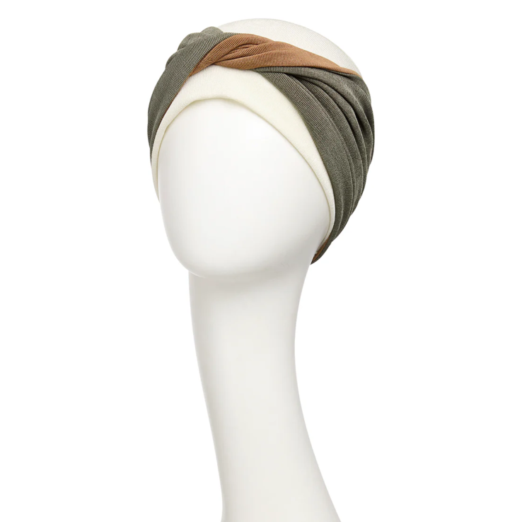 Turbante Oncologico ZOYA V Soft Ivory Mix ·...