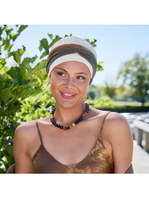 Turbante Oncologico ZOYA V Soft Ivory Mix · Christine Headwear