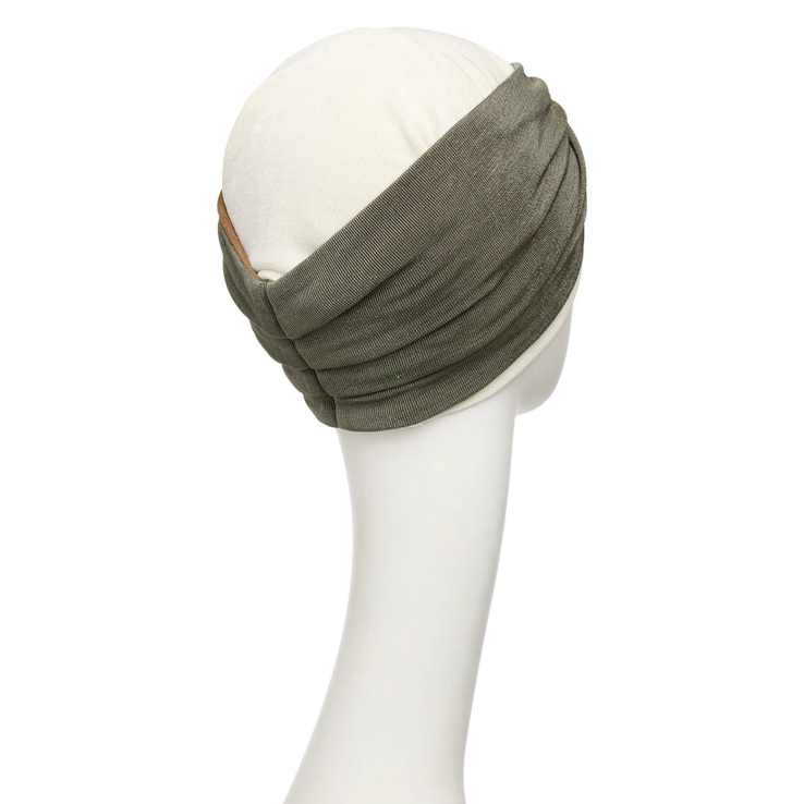 Turbante Oncologico ZOYA V Soft Ivory Mix ·...