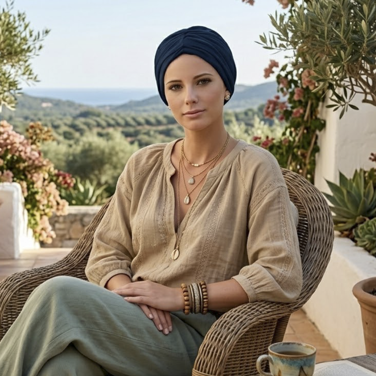 Turbante Oncológico Andrea Bambú (Diseño...