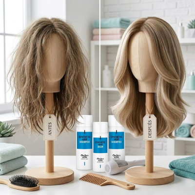 Servicio de Recuperación y Peinado de Pelucas (Corto,...